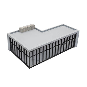 Modern Commercial Box Building L-Shape Stackable HO Scale 1:87
