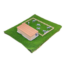画像をギャラリービューアに読み込む, Small Country Stable w Horses and Grass 1:87 HO Scale