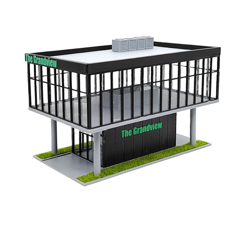 Modern Style 2-Story Full Glass Box Shop 'The Grandview' HO Scale 1:87