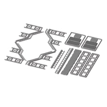 Load image into Gallery viewer, Overhead Footbridge (2-Stairs/4-Stairs) HO Scale 1:87
