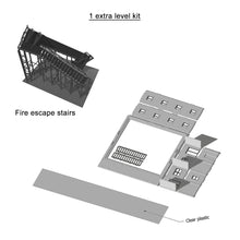 将图片加载到图库查看器,Downtown 5-Story Apartment(Grey) Stackable 1:87 HO Scale