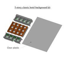Cargar imagen en el visor de la galería, Background 5-Story Classic Hotel Stackable 1:87 HO Scale