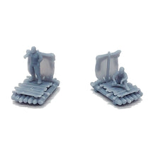 Laden Sie das Bild in den Galerie-Viewer, Small Raft Set with Figures 1:87 HO Scale