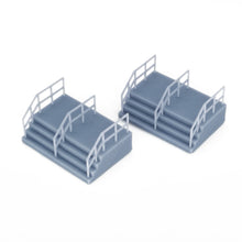 Laden Sie das Bild in den Galerie-Viewer, Entrance Stairs w Fencing Set 1:87 HO Scale Outland Models Railroad Scenery