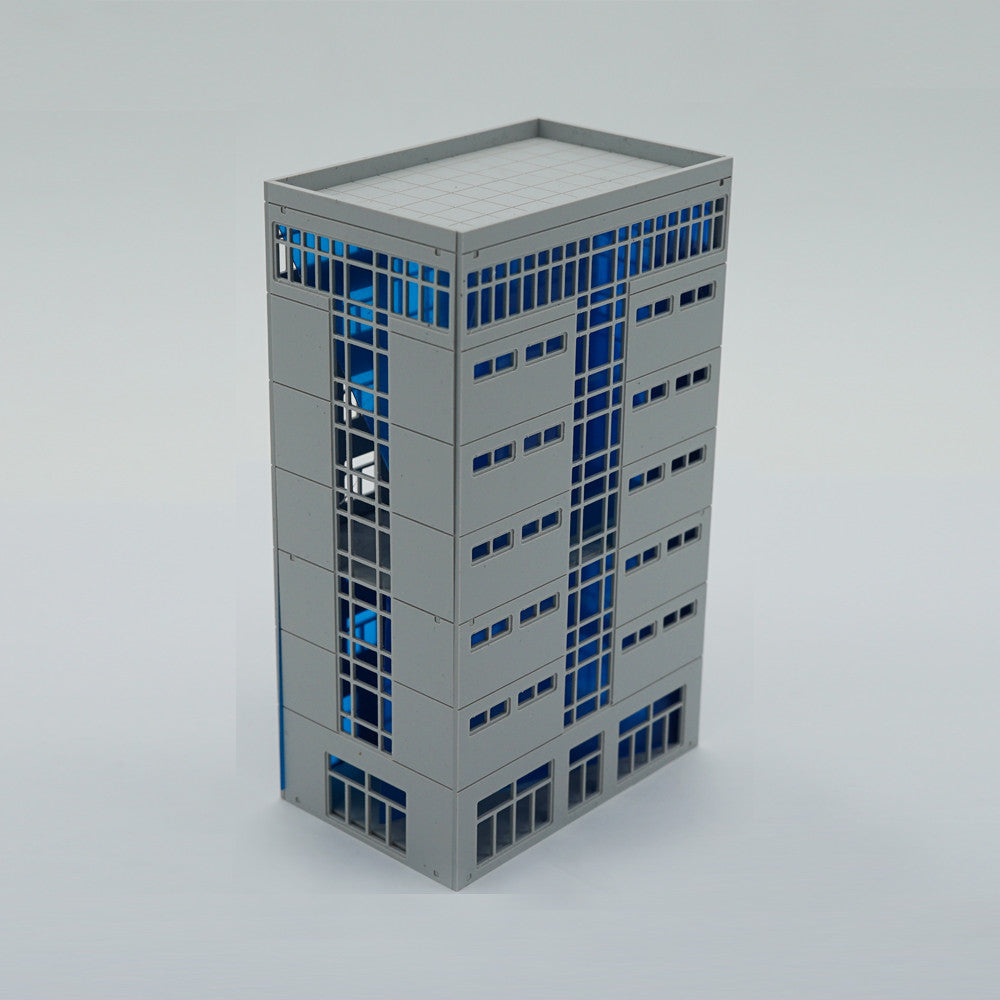 Outland Models N Gauge Modern Office Building – Railway Scenery Kit (Unpainted)