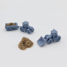 Load image into Gallery viewer, Country Farm Tractor Set with Straw Z Scale 1:220 Outland Models Railway Scenery