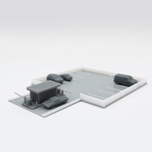 Load image into Gallery viewer, Outland Models Railroad Layout Outdoor Car Parking Lot with 4 Cars Z Scale 1:220
