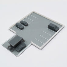 Load image into Gallery viewer, Outland Models Railroad Layout Outdoor Car Parking Lot with 4 Cars Z Scale 1:220