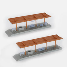 将图片加载到图库查看器,Train Station Passenger Platform with Accessories (Full-Covered) 1:160 N Scale Outland Models Railway Scenery