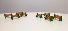 将图片加载到图库查看器,Park / Garden Bench 8 pcs HO OO Scale 1:87 Outland Models Train Railroad Scenery