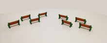 将图片加载到图库查看器,Park / Garden Bench 8 pcs HO OO Scale 1:87 Outland Models Train Railroad Scenery