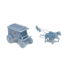 将图片加载到图库查看器,Old West Horse Carriage Jail Wagon HO Scale 1:87