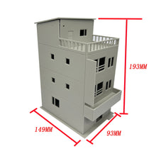 Laden Sie das Bild in den Galerie-Viewer, Outland Models Railway Scenery 3-Story Small City House w Balcony 1:64 S Scale