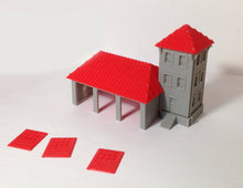 将图片加载到图库查看器,Country Fire Station with 3 Fire Trucks N Scale Outland Models Train Railway