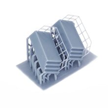 Laden Sie das Bild in den Galerie-Viewer, Entrance Stairs w Fencing Set 1:87 HO Scale Outland Models Railroad Scenery