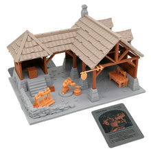 Charger l'image dans la galerie, War of Tyrant Series Medieval Blacksmith Shop & Figure Set 28mm