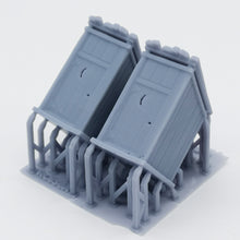 将图片加载到图库查看器,Western Country Accessory Outhouse 2 pcs 1:87 HO Scale Outland Models Railway Scenery