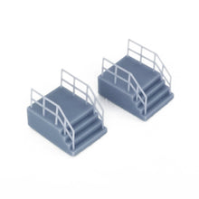 Laden Sie das Bild in den Galerie-Viewer, Entrance Stairs w Fencing Set 1:87 HO Scale Outland Models Railroad Scenery