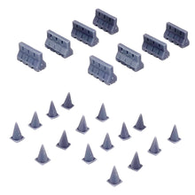 Charger l'image dans la galerie, Outland Models Scenery Miniature Road Block & Cone Set 1:64 S Scale