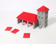 将图片加载到图库查看器,Country Fire Station with 3 Fire Trucks Z Scale Outland Models Train Railway