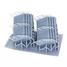Laden Sie das Bild in den Galerie-Viewer, Entrance Stairs w Fencing Set 1:87 HO Scale Outland Models Railroad Scenery