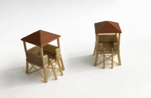 Load image into Gallery viewer, Wood Style Watchtower / Guard Tower x2 HO OO Scale Outland Models Railway Layout