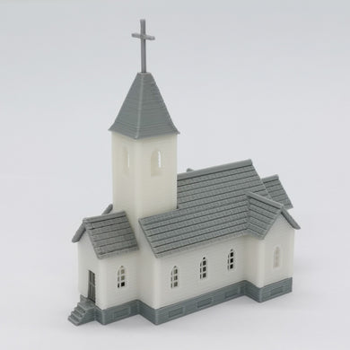 Country Church 1:220 Z Scale Outland Models Railroad Scenery