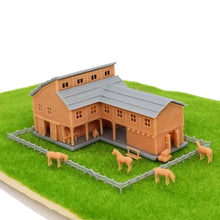 将图片加载到图库查看器,Country L-Shape Barn House w Accessories N Scale