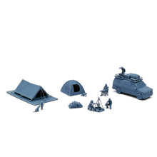 Laden Sie das Bild in den Galerie-Viewer, Outdoor Campsite Set with Van & People 1:87 HO Scale