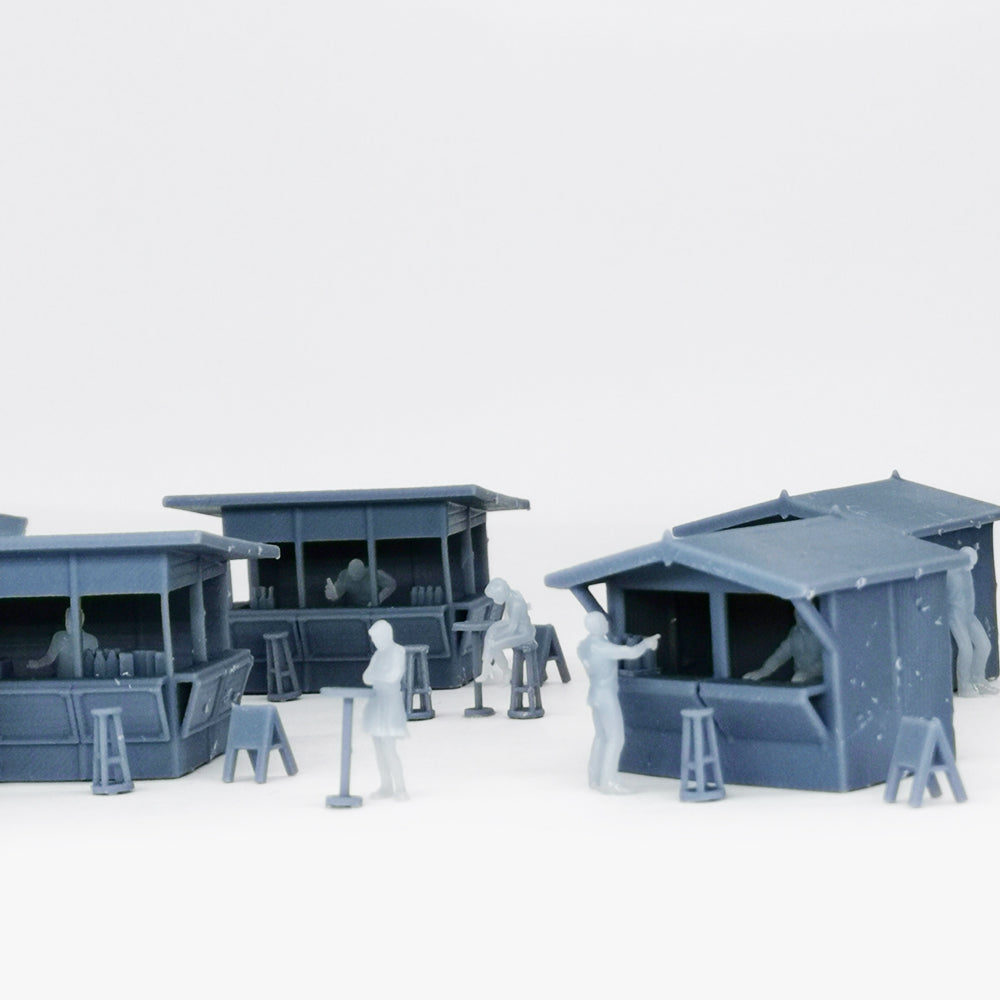 Christmas Market and Figure Set 1:87 HO Scale – Outland Models