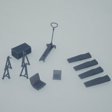 Cargar imagen en el visor de la galería, Outland Models Rally Racing Car Garage Maintenance Accessory Set Scale 1:43