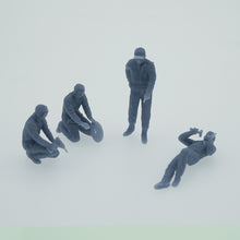Load image into Gallery viewer, Outland Models Rally Racing Car Maintenance Crew Mechanic Set Scale 1:43