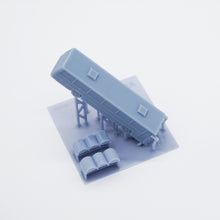 Load image into Gallery viewer, Outland Models Model Railroad Scenery Modern City Bus and Shed Set 1:150 Scale N