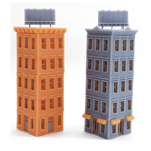 将图片加载到图库查看器,Downtown Apartment Set (Corner) N Scale 1:160