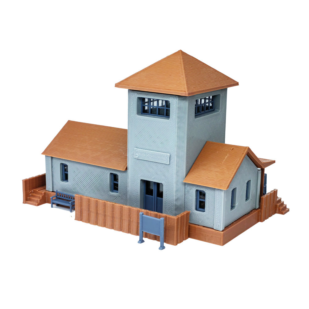 Outland Models Railroad Scenery Small Rural Train Station/Depot 1:87