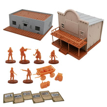 Cargar imagen en el visor de la galería, Bloody West Series Cowboy & Terrain Mega Set 28mm Scale