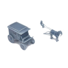 将图片加载到图库查看器,Old West Horse Carriage Jail Wagon S Scale 1:64