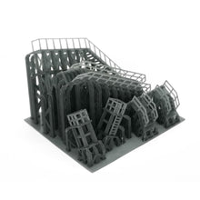 Laden Sie das Bild in den Galerie-Viewer, Industrial Platform & Stairs Set 1:220 Z Scale Outland Models Railroad Scenery