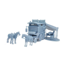 画像をギャラリービューアに読み込む, Old West Horse Carriage Camp Wagon HO Scale 1:87