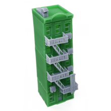 Cargar imagen en el visor de la galería, City Apartment (Green) w Fire Escape N Scale