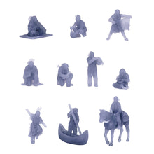 将图片加载到图库查看器，Native American Indian Figure Set (Life) 1:160 N Scale