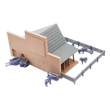Laden Sie das Bild in den Galerie-Viewer, Old West Livery Stable w Horses 1:220 Z Scale