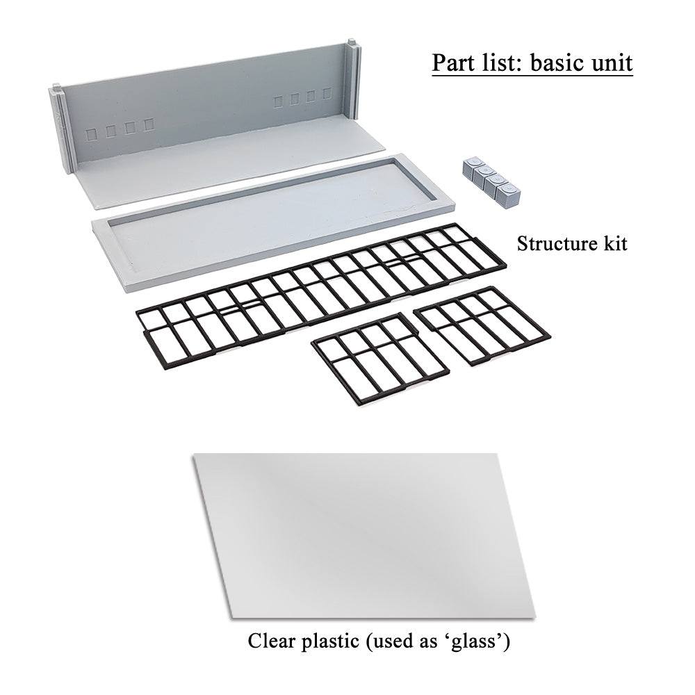 Modern Commercial Box Building L-Shape Stackable 1:64 S Scale – Outland ...