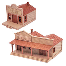 Cargar imagen en el visor de la galería, Old West Shop/House Set B (1-story) 1:87 HO Scale