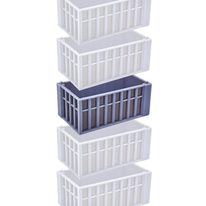 Modern Commercial Box Building Corner Stackable 1:220 Z Scale