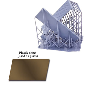 Modern Commercial Box Building Wide Stackable 1:220 Z Scale