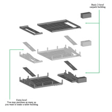 Cargar imagen en el visor de la galería, 2-Story Car Parking Building 1:64 S Scale