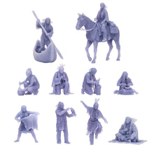 将图片加载到图库查看器，Native American Indian Figure Set (Life) 1:64 S Scale