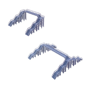 Overhead Footbridge (Standard-2 Stairs/Extended-4 Stairs) N Scale 1:160