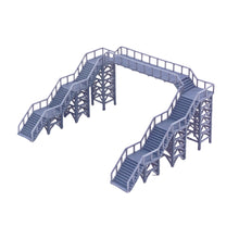 Cargar imagen en el visor de la galería, Overhead Footbridge (Standard-2 Stairs/Extended-4 Stairs) N Scale 1:160